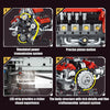 Technical V8 Engine Model Building Kit with LED Lights and App Control
