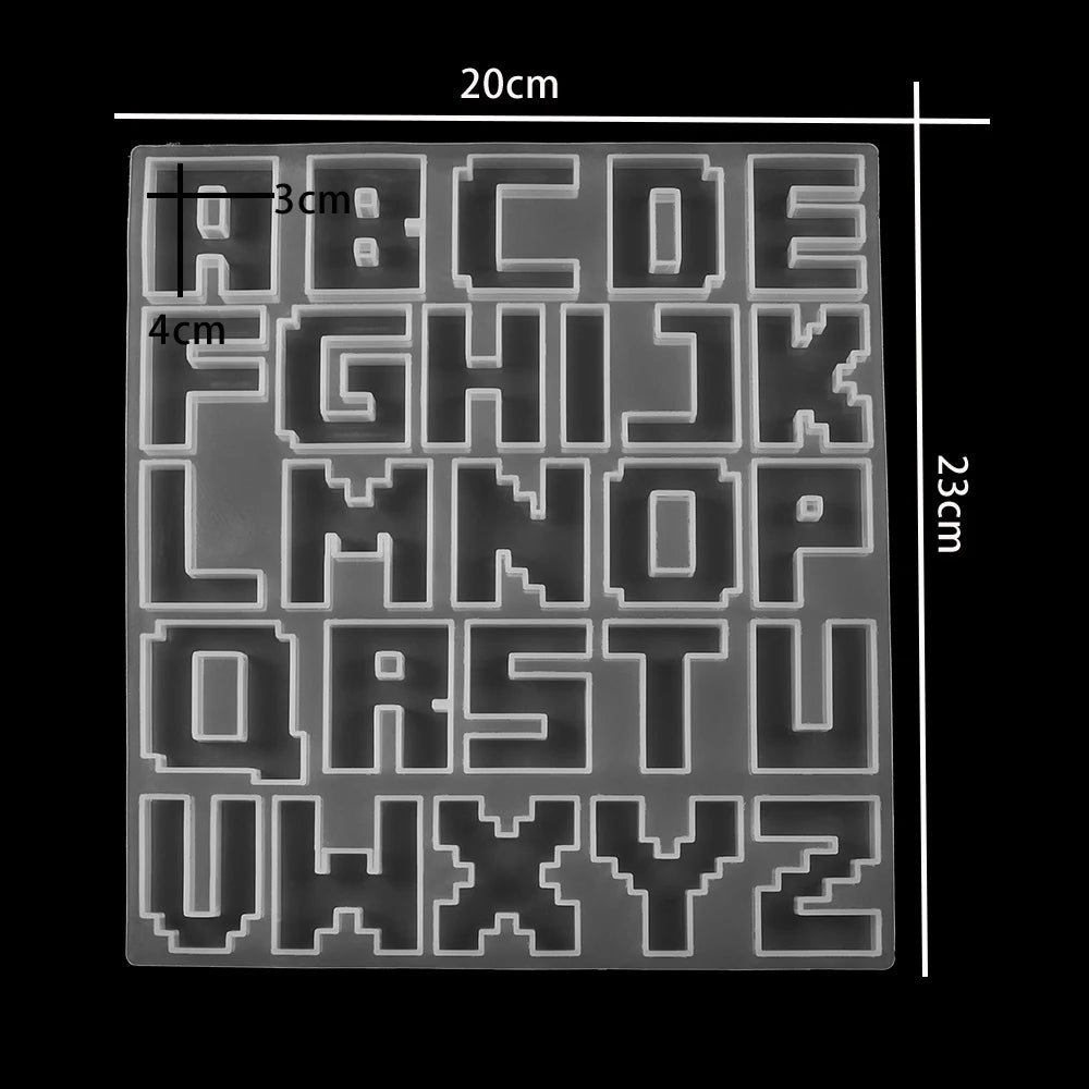 Alphabet & Number Silicone Mold for Epoxy Resin Jewelry Making