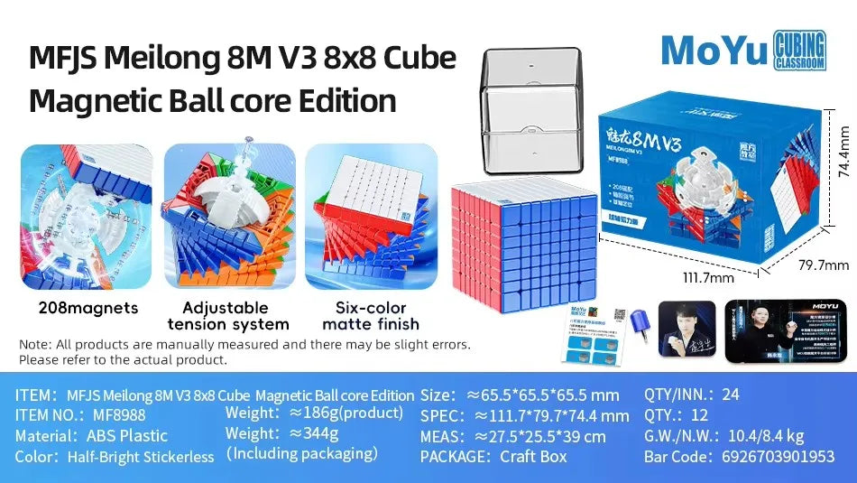 Stickerless Speed Cube Set – 3x3, 4x4, and 5x5 Puzzle Cubes