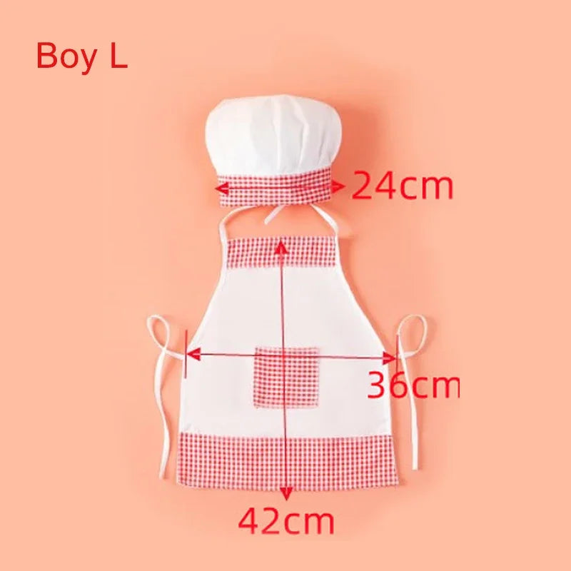 Baby Chef Apron & Hat Set for Photography Props