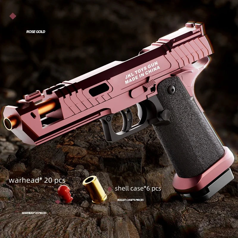 Realistic Shell-Ejecting Blowback Toy Pistol with Soft Bullets