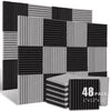 Acoustic Foam Panels for Soundproofing (48-Pack)
