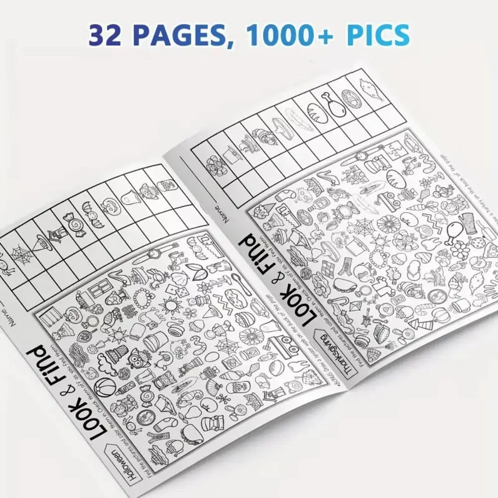 Look and Find Coloring Book for Kids – 32 Pages of Fun Activities