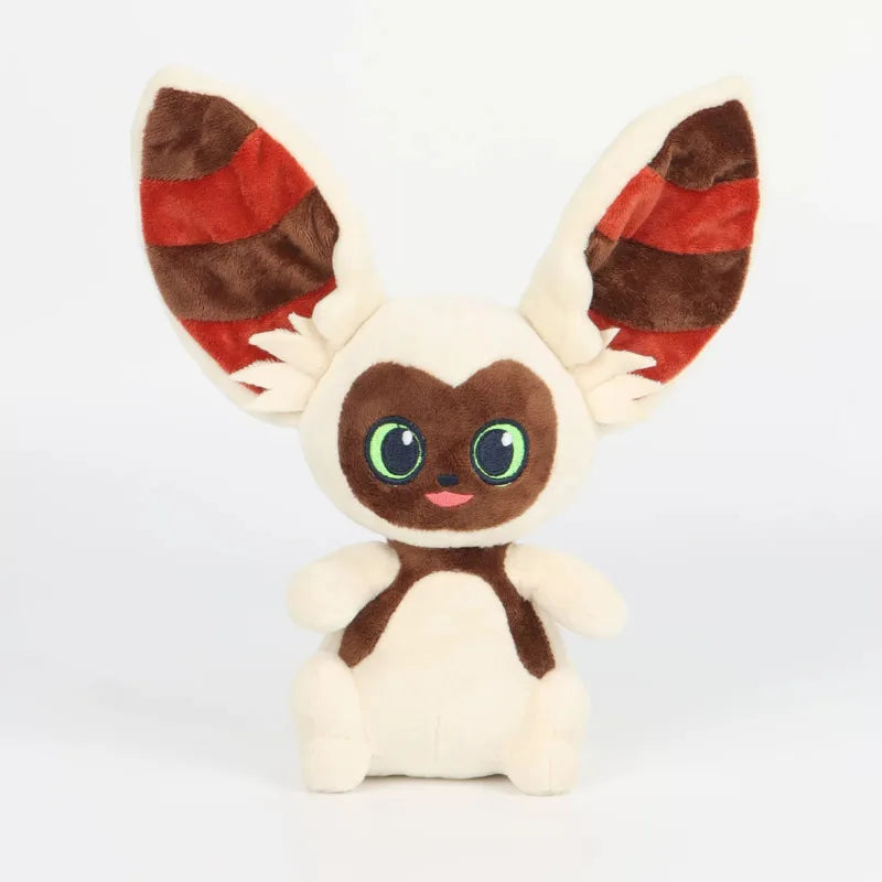 A plush doll of Momo or Appa from Avatar: The Last Airbender featuring brown and white fur and large ears.