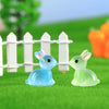 Glow-in-the-Dark Bunny Resin Figurines for Easter & Home Decor