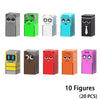 A set of ten magnetic building block figures in various colors and styles for kids' STEM learning and creative play.