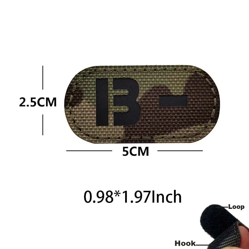 Blood Type Tactical Patches with Glow-in-the-Dark Design