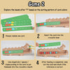 Instructions for a game where players sort beads by card colors and insert them into a crocodile base.