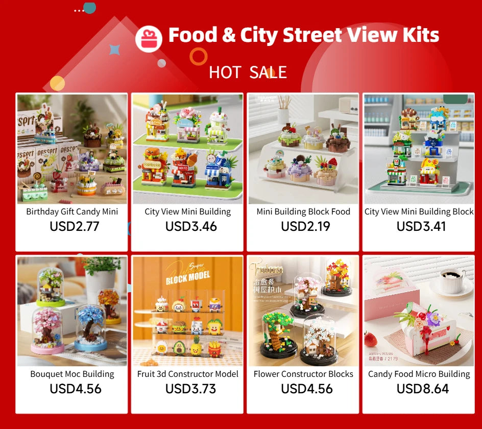 Cake-Shaped Building Block Set for Creative Home Décor