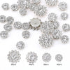 Silver crystal glass sunflower claw rhinestones for sewing in various sizes and quantities