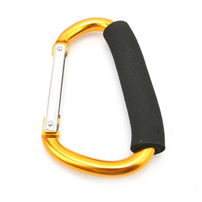 Heavy-Duty Aluminum Carabiner Stroller Hooks for Bags and Purses