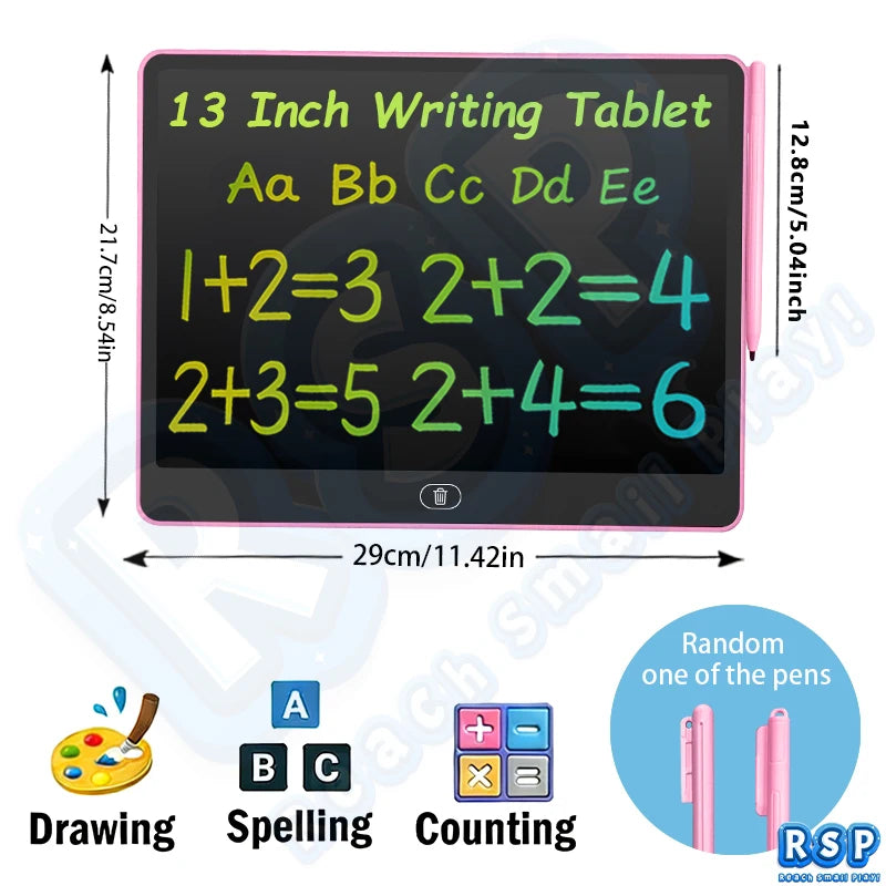 LCD Writing Tablet for Kids – 13/16 Inch Color Doodle Board