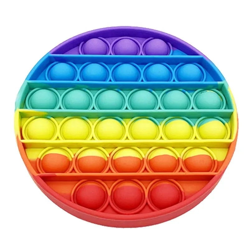 Rainbow Pop Fidget Toy – Large 20cm Squishy Sensory Stress Relief for Kids & Adults