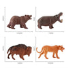 Realistic Wild Animal Figures - Leopard, Tiger, Lion, Elephant, Zebra Set