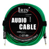 Green IRIN Audio Cable with GT-89 connector and insulation