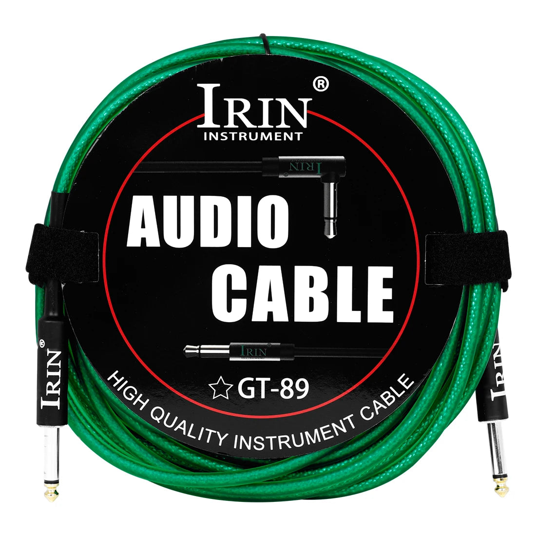 Green IRIN Audio Cable with GT-89 connector and insulation