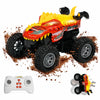 Mini RC Stunt Car with Dinosaur & Shark Designs, LED Lights, and Dual Speed