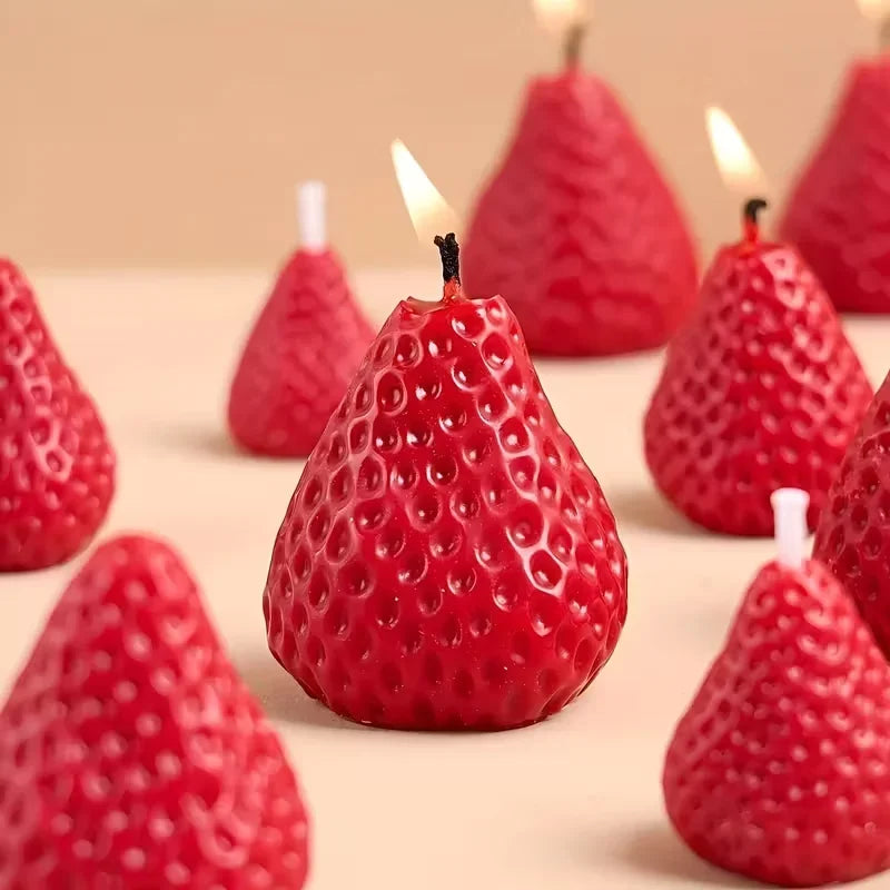 3D Strawberry Silicone Mold for Candle, Soap & Resin Crafts