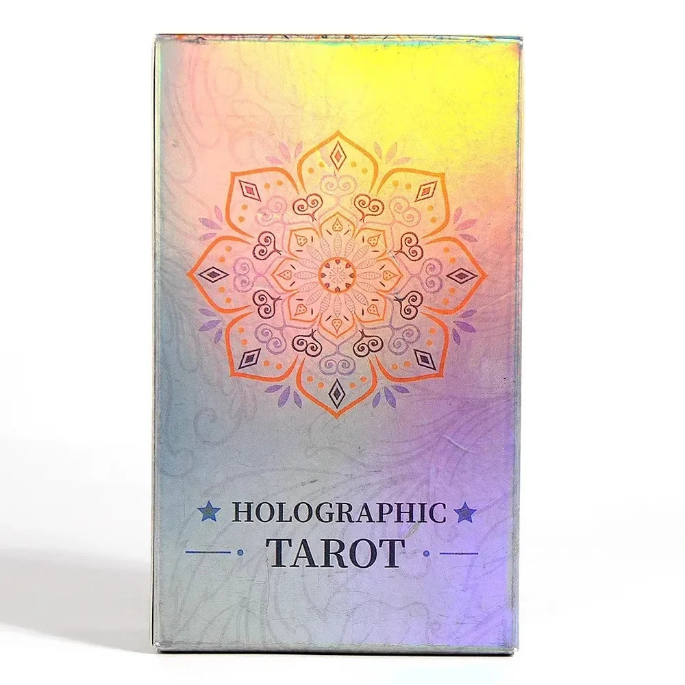 Holographic Rainbow Tarot Card Deck with Guidebook for Beginners