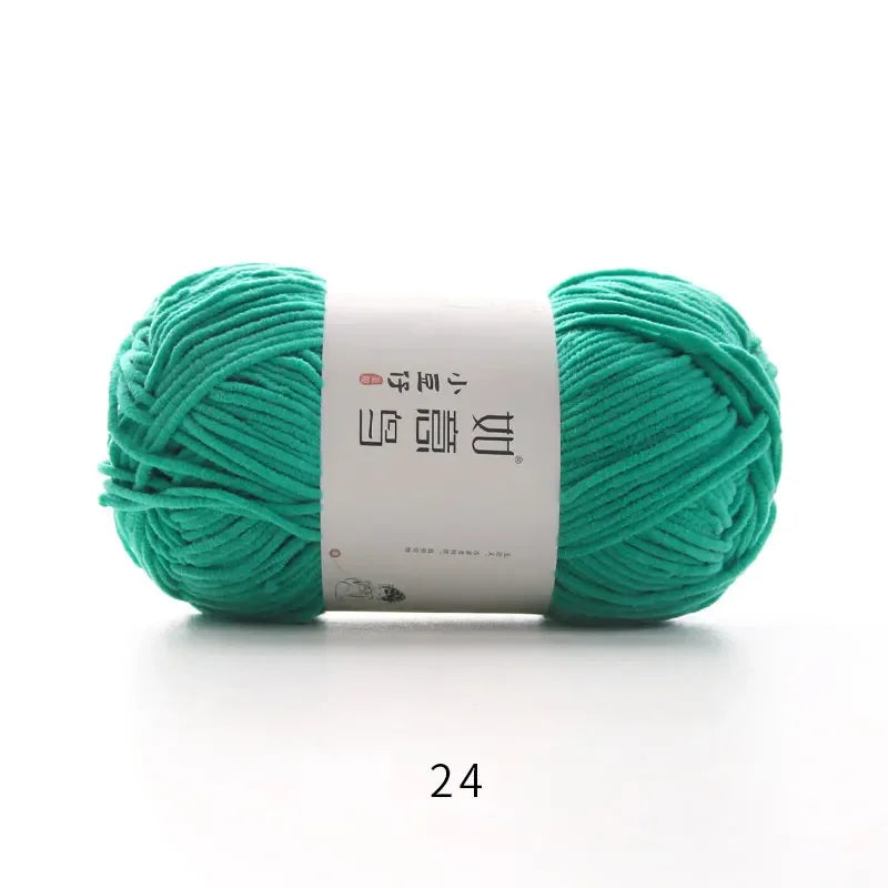 Soft Chenille Yarn for Knitting & Crochet - 50g Ball