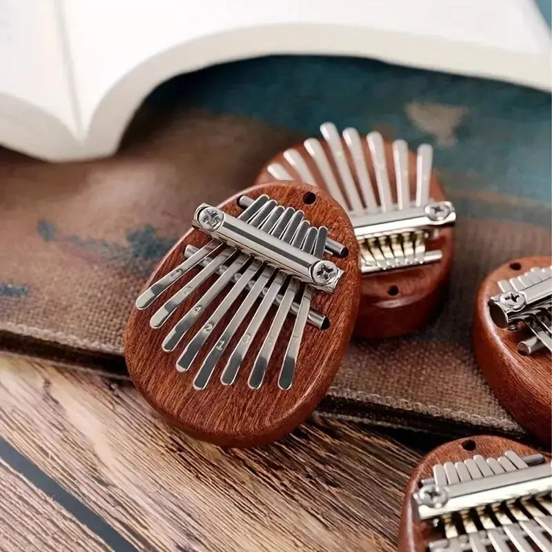 Wooden Kalimba Thumb Piano with Metal Chain