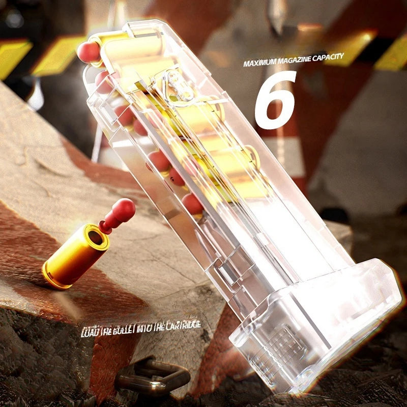 Compact Blowback Toy Pistol with Shell Ejection