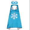 A bright blue superhero cape and mask set for kids, featuring an infinity symbol design.