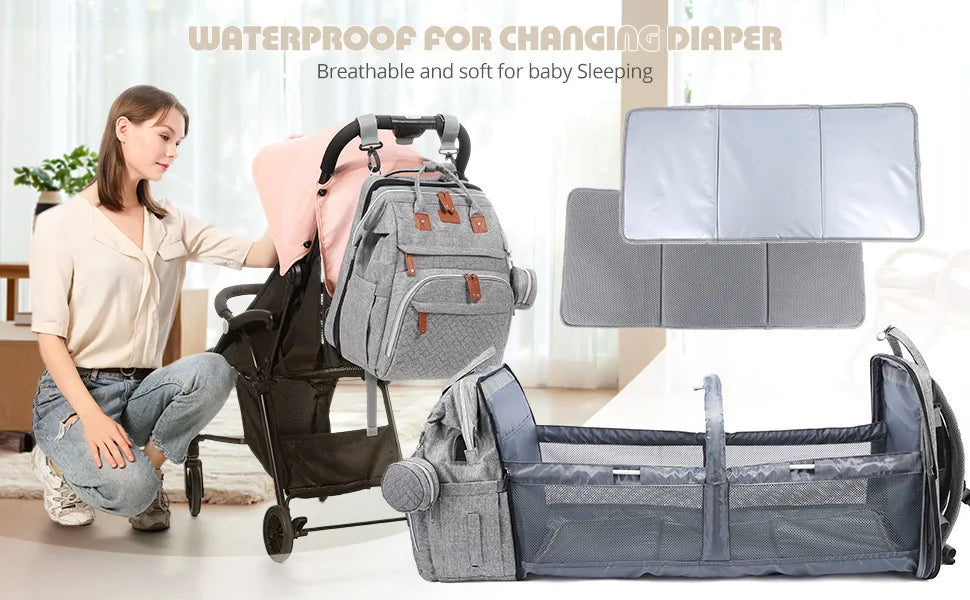 Multifunctional Diaper Backpack for Babies & Toddlers