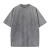 A gray oversized casual t-shirt with short sleeves.