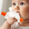 Bunny Silicone Teething Toy with Hidden Handle