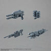 A model kit of the Bandai 30MM Armored Core VI VP-40S Steel Haze Nightfall mecha shown in various assembled and unassembled f