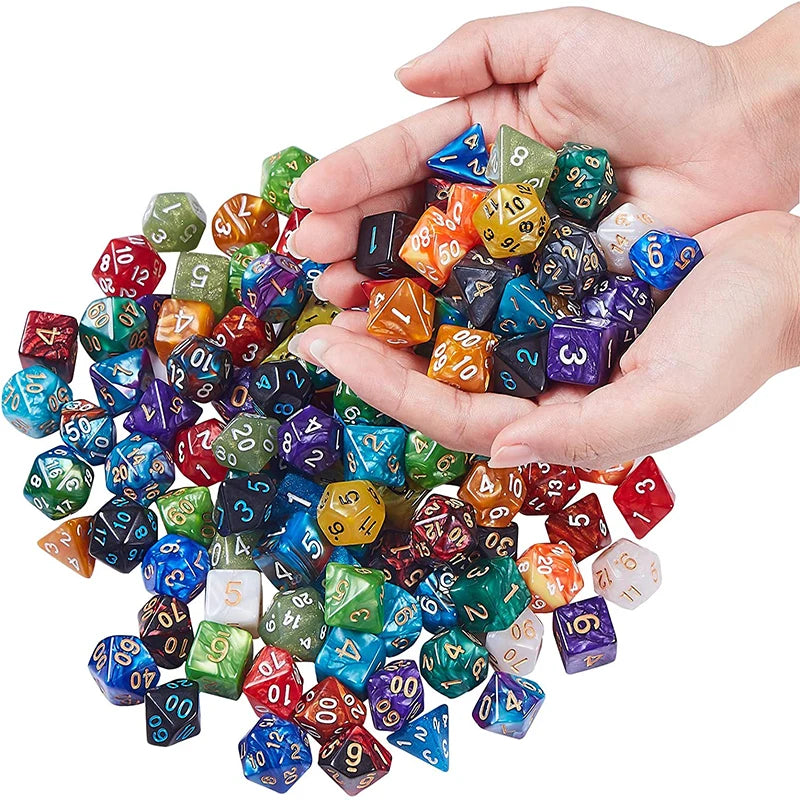 Multicolor Polyhedral Dice Set for RPG and Board Games