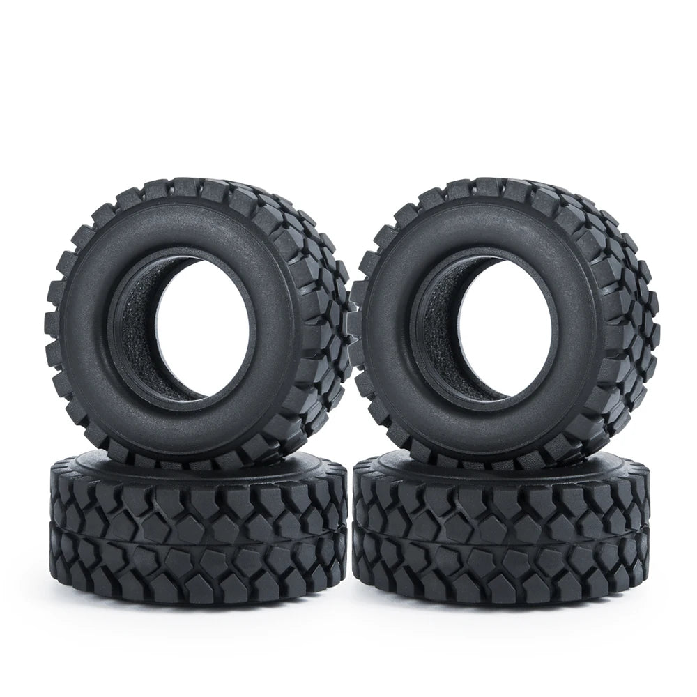 1.0" Mud Terrain Tires for 1/18 & 1/24 RC Crawlers (4-Pack)