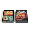 Box of D&D Dungeon Mayhem card game featuring monster adventures and artwork.