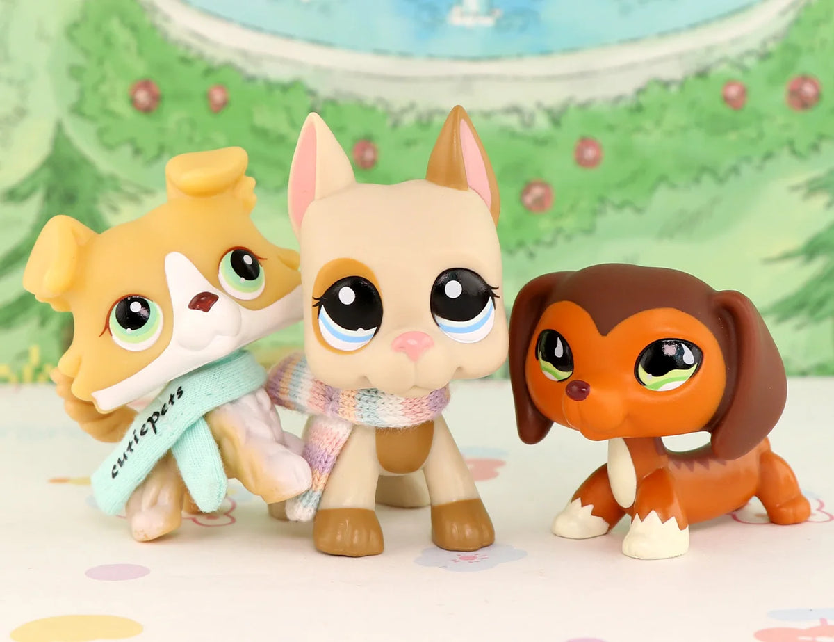 Realistic Mini Animal Figurine Set - Dogs, Cats & Fox