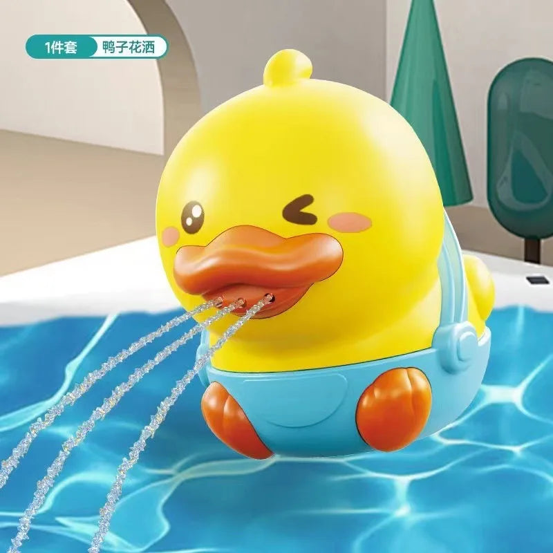 Spring-Powered Bath Toys for Kids – Cute Turtle, Duck, and Whale Water Toys