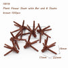 Brown plant flower stems with bars and six individual stems for building blocks