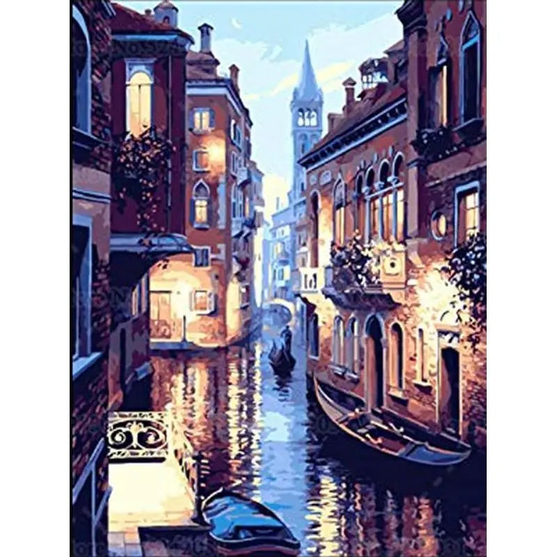 5D Diamond Painting Kit - Scenic Town Landscape Art