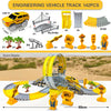 Electric Track Car Toy Set for Kids with Engineering Vehicles