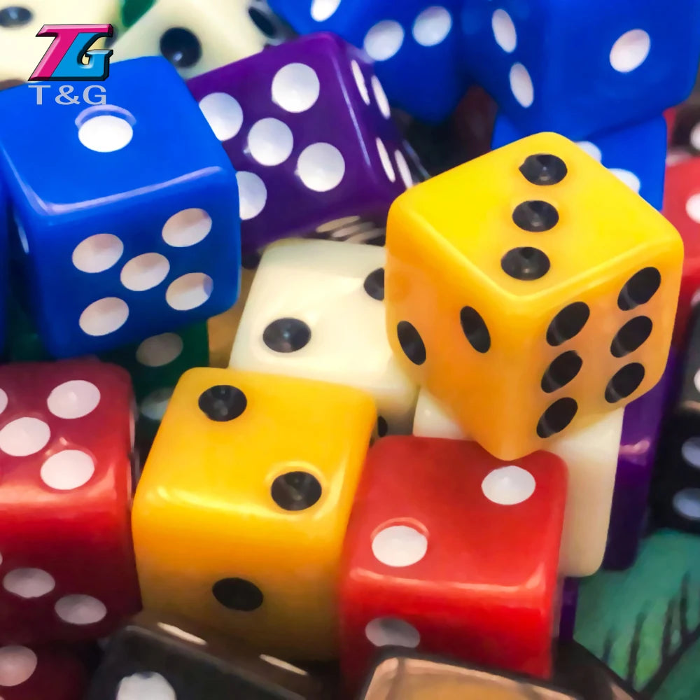 12mm Acrylic Dice Set – Standard White Numbered Dice
