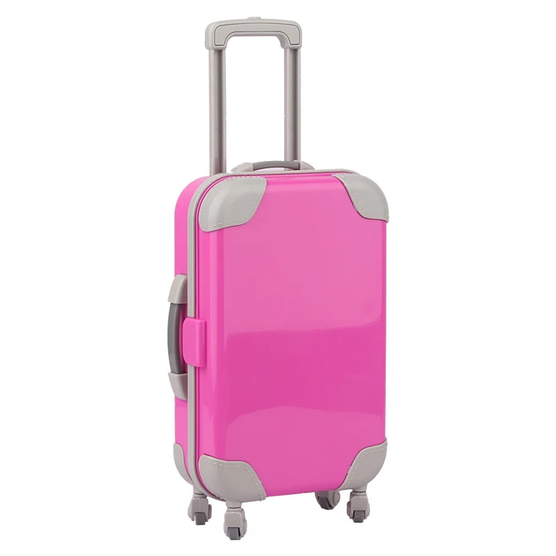 Colorful Doll Travel Suitcase Set for 18-Inch Dolls