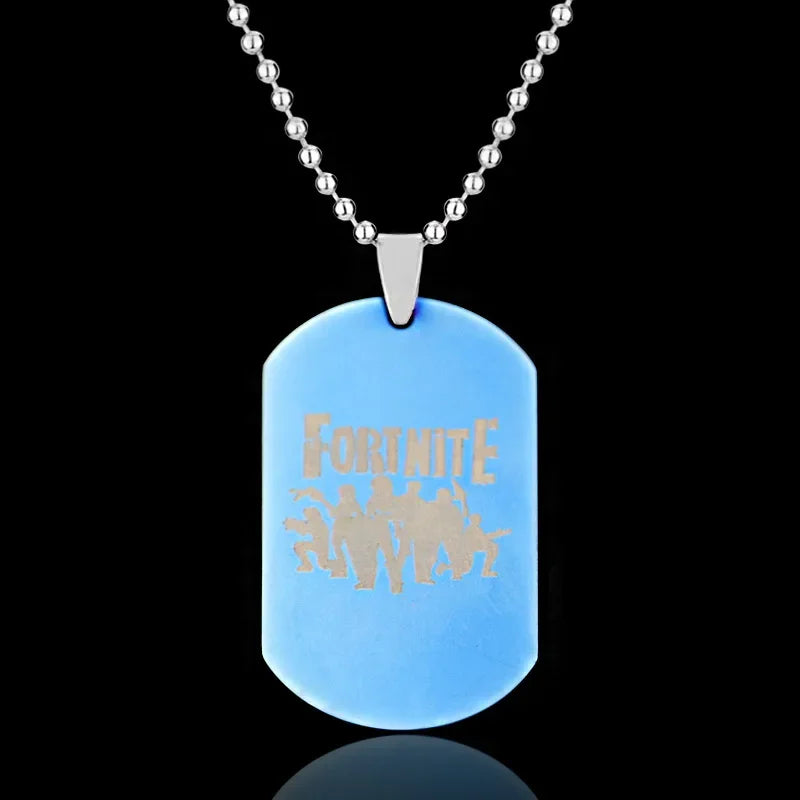 Fortnite Emblem Stainless Steel Charm Pendant Necklace