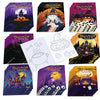 A collection of Halloween coloring book pages featuring spooky themes like pumpkins witches and haunted houses.