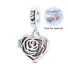 925 Sterling Silver Heart Charm Beads for Bracelets and Necklaces