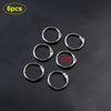 Six clear silicone molds for epoxy resin notebook covers, demonstrating a 2cm diameter.