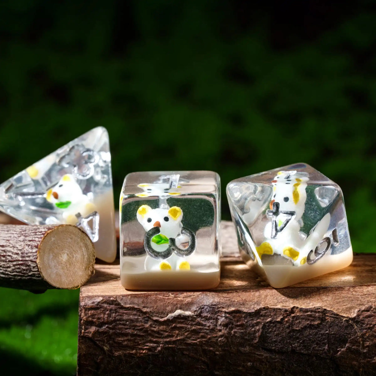 Cute Animal Resin Polyhedral Dice Set