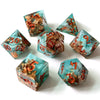 Handmade Resin Polyhedral Dice Set with Sharp Edges