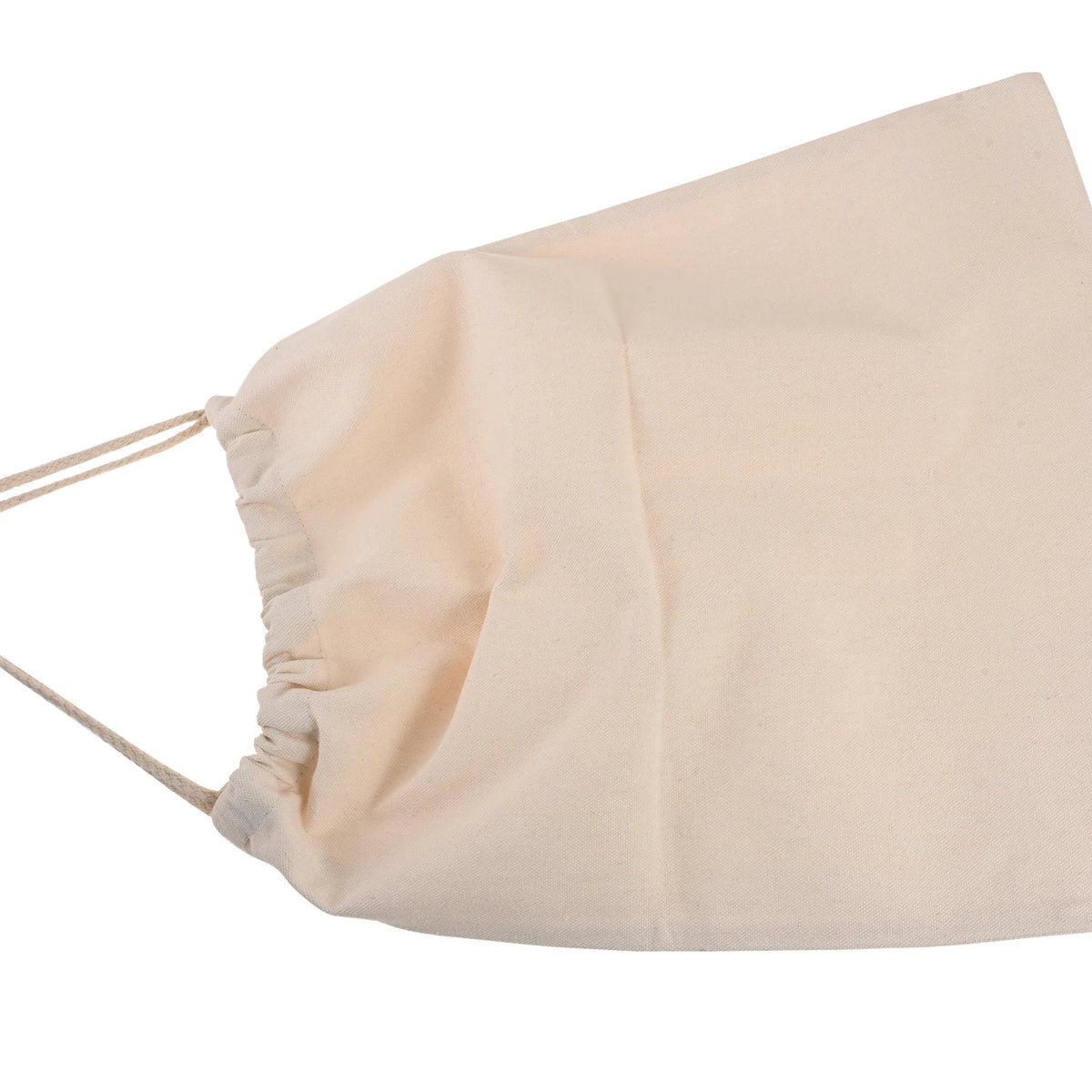 Light beige fabric face mask with ear loops