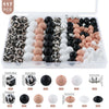 Hexagonal & Rhinestone Bead Assortment for Jewelry Making