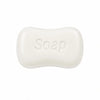 A white, oval-shaped squishy stress relief toy molded in the shape of a bar of soap.
